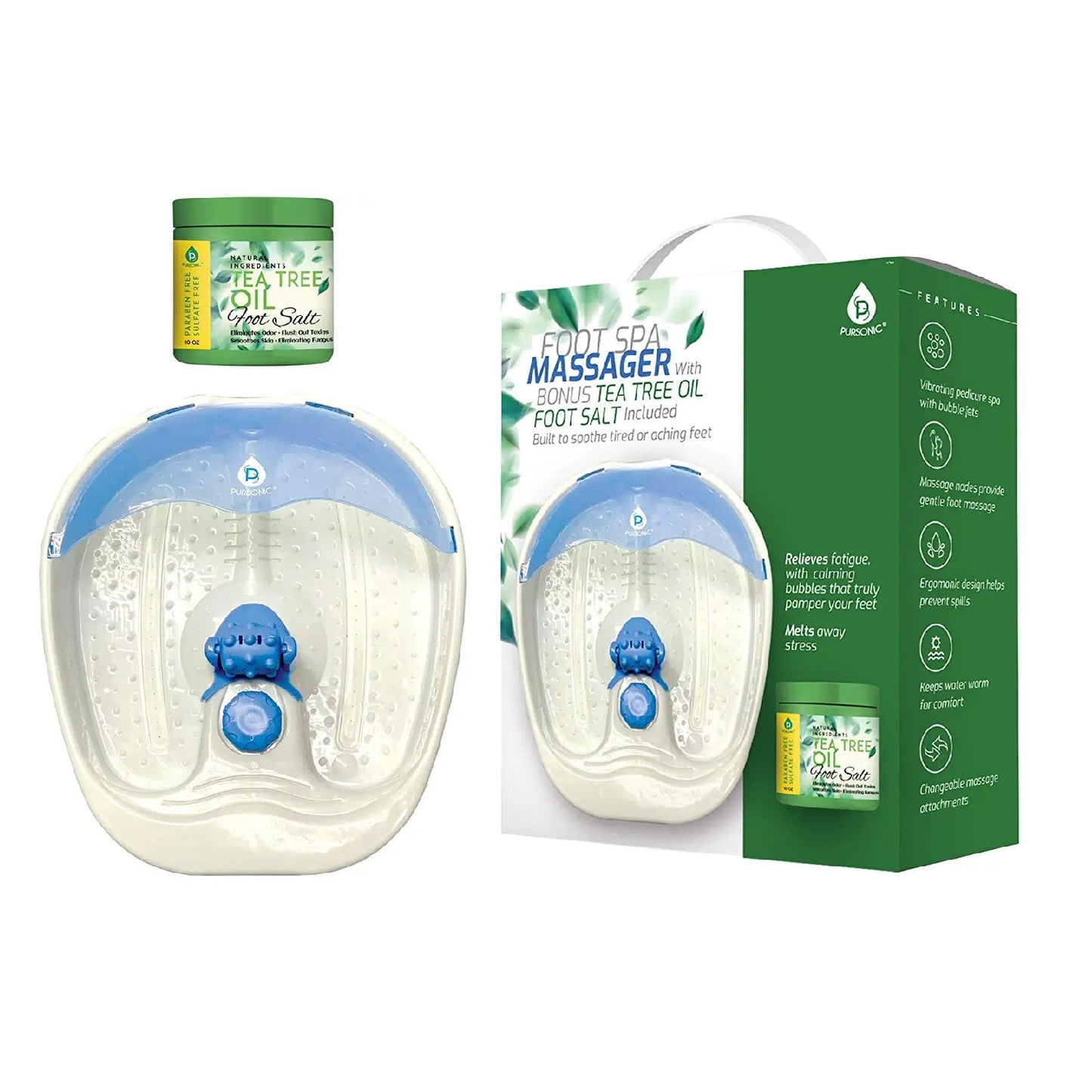 Foot Spa Massager with Tea Tree Oil Foot Salt Scrub (Warming Function) - Trending Wellness Store