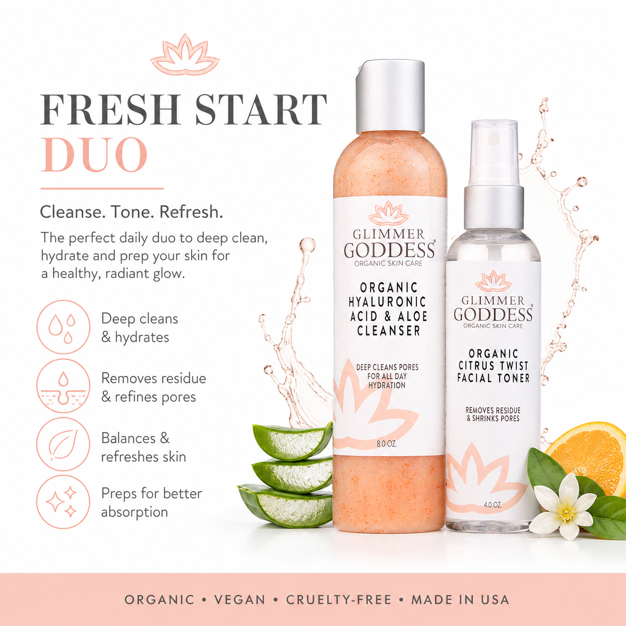 Fresh Start Duo – Hydrating Cleanser & Toner - Trending Wellness Store