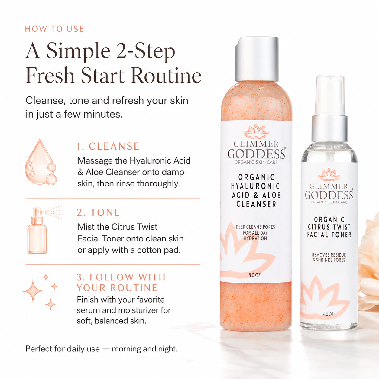Fresh Start Duo – Hydrating Cleanser & Toner - Trending Wellness Store