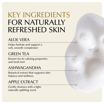 Gentle Foaming Facial Cleanser – Aloe, Apple & Ashwagandha for All Skin Types - Trending Wellness Store