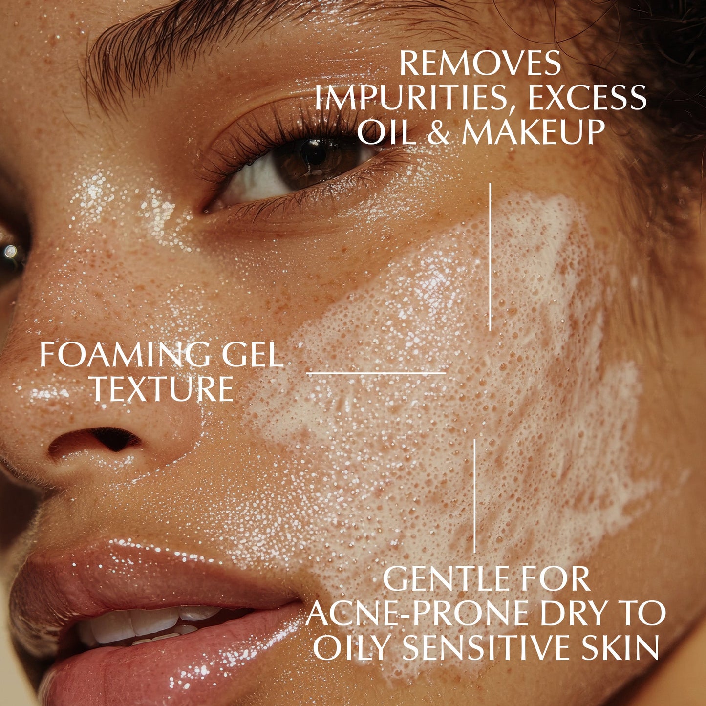 Gentle Foaming Facial Cleanser – Aloe, Apple & Ashwagandha for All Skin Types - Trending Wellness Store