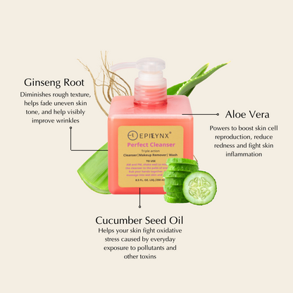 Gentle Hydrating Facial Cleanser – Aloe, Cucumber & Antioxidants (Nut-Free, Gluten-Free, Vegan) - Trending Wellness Store