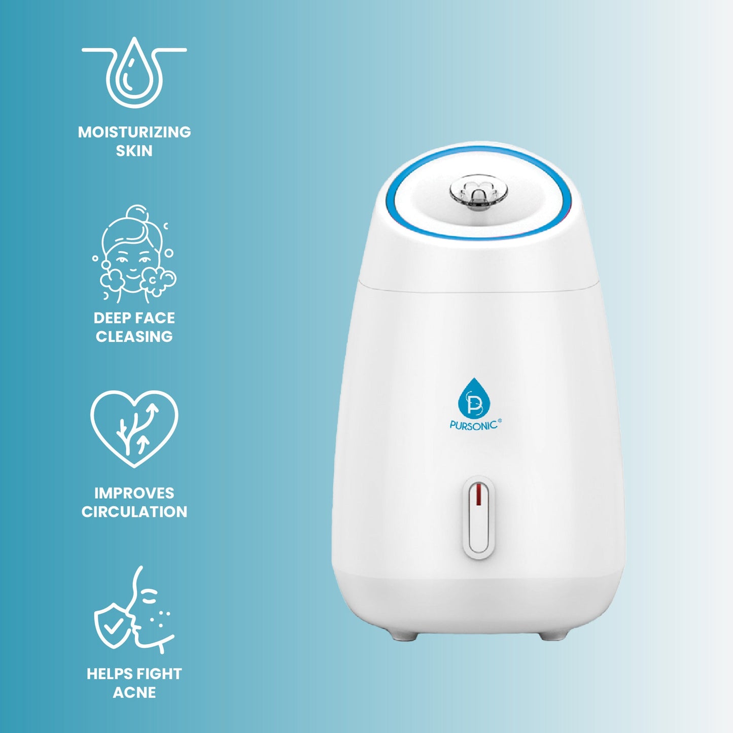 Glow & Renew Skincare Bundle: Facial Steamer, 7-in-1 LED Light Therapy Device & Vitamin C 20% Serum - Trending Wellness Store
