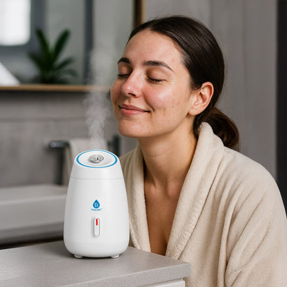Glow & Renew Skincare Bundle: Facial Steamer, 7-in-1 LED Light Therapy Device & Vitamin C 20% Serum - Trending Wellness Store