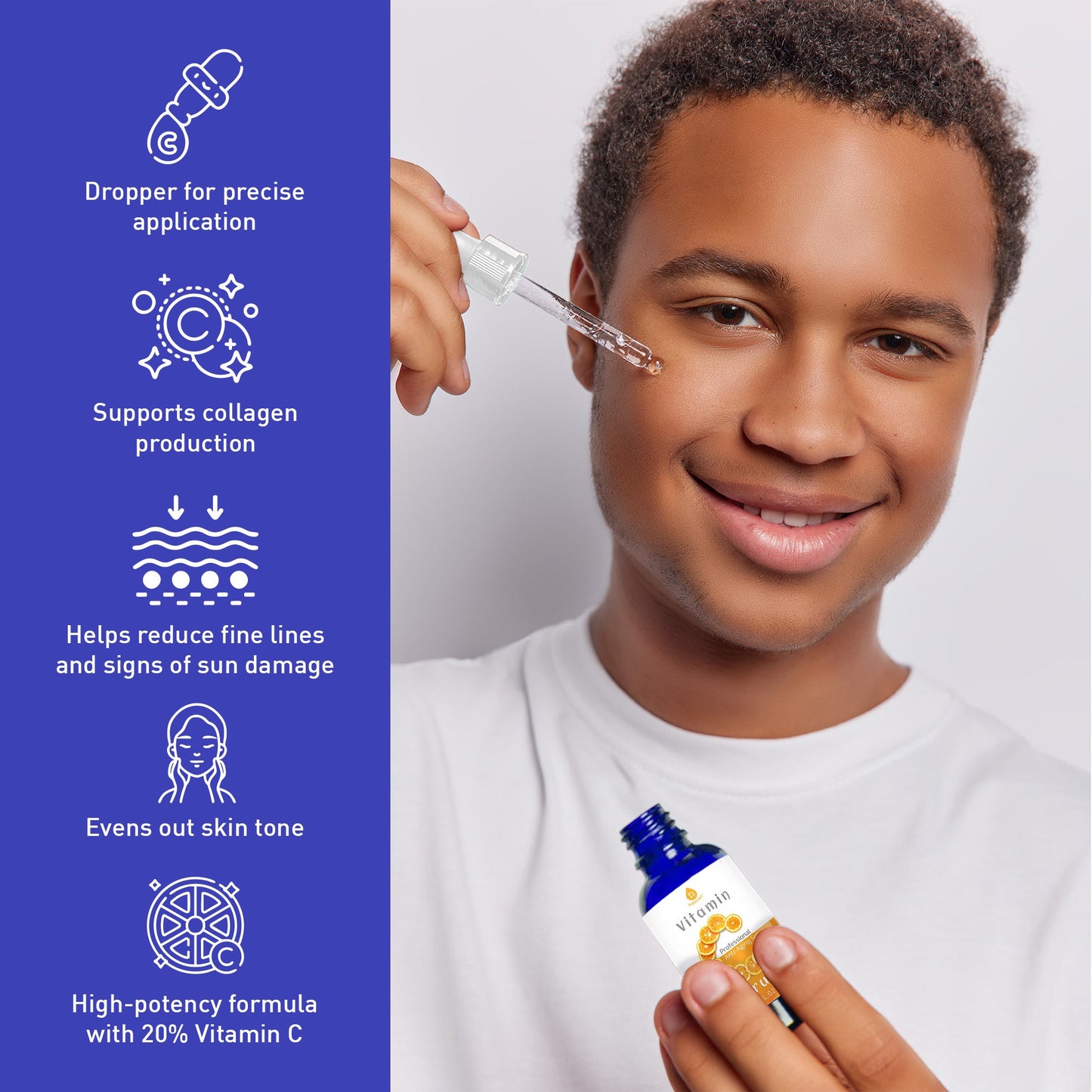 Glow & Renew Skincare Bundle: Facial Steamer, 7-in-1 LED Light Therapy Device & Vitamin C 20% Serum - Trending Wellness Store