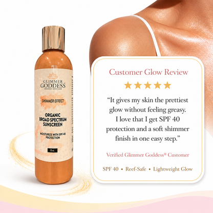 Goddess Glow Shimmer Suntan Lotion SPF 40 – Reef-Safe Radiance - Trending Wellness Store