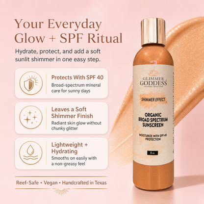 Goddess Glow Shimmer Suntan Lotion SPF 40 – Reef-Safe Radiance - Trending Wellness Store
