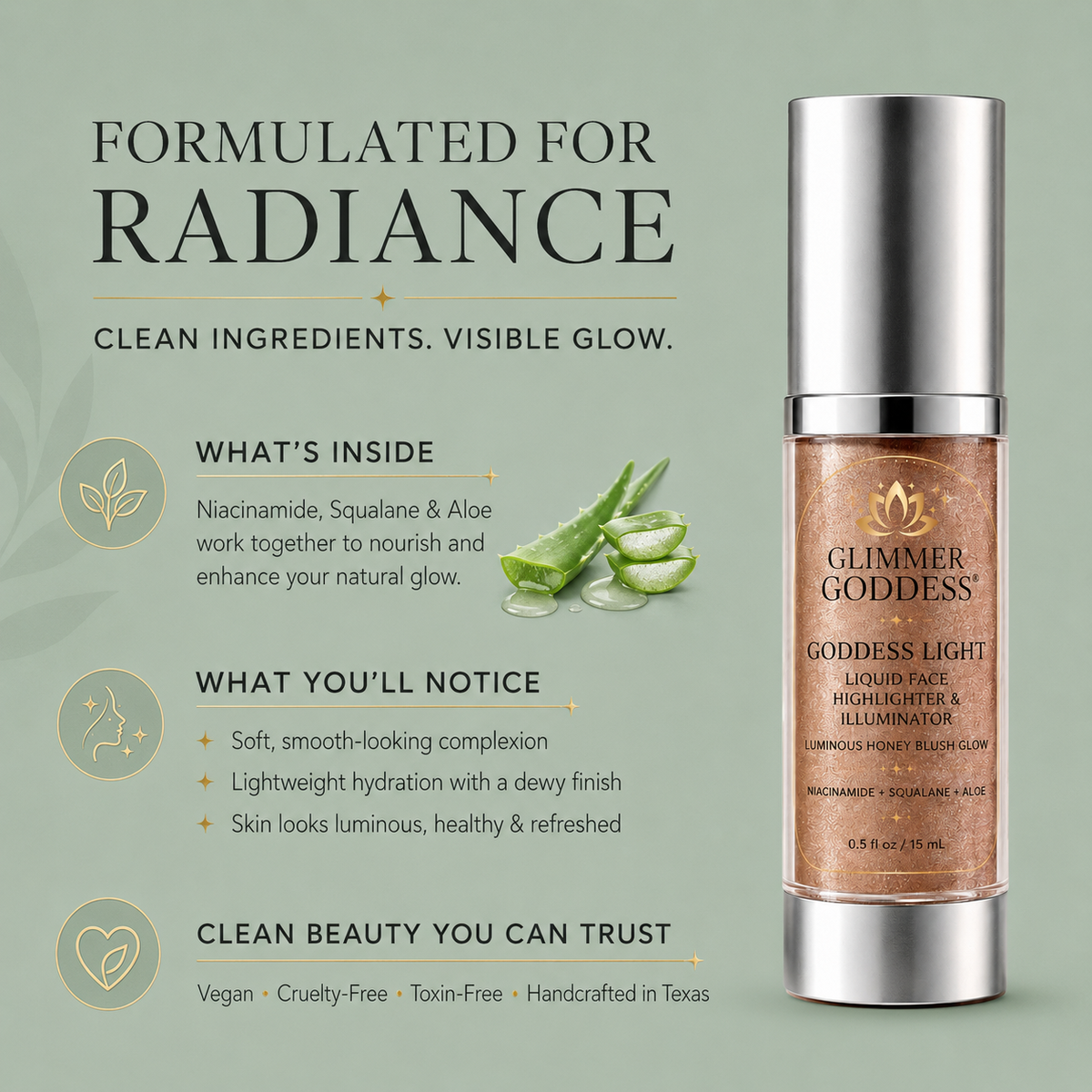 Goddess Light Liquid Face Highlighter & Illuminator - Trending Wellness Store