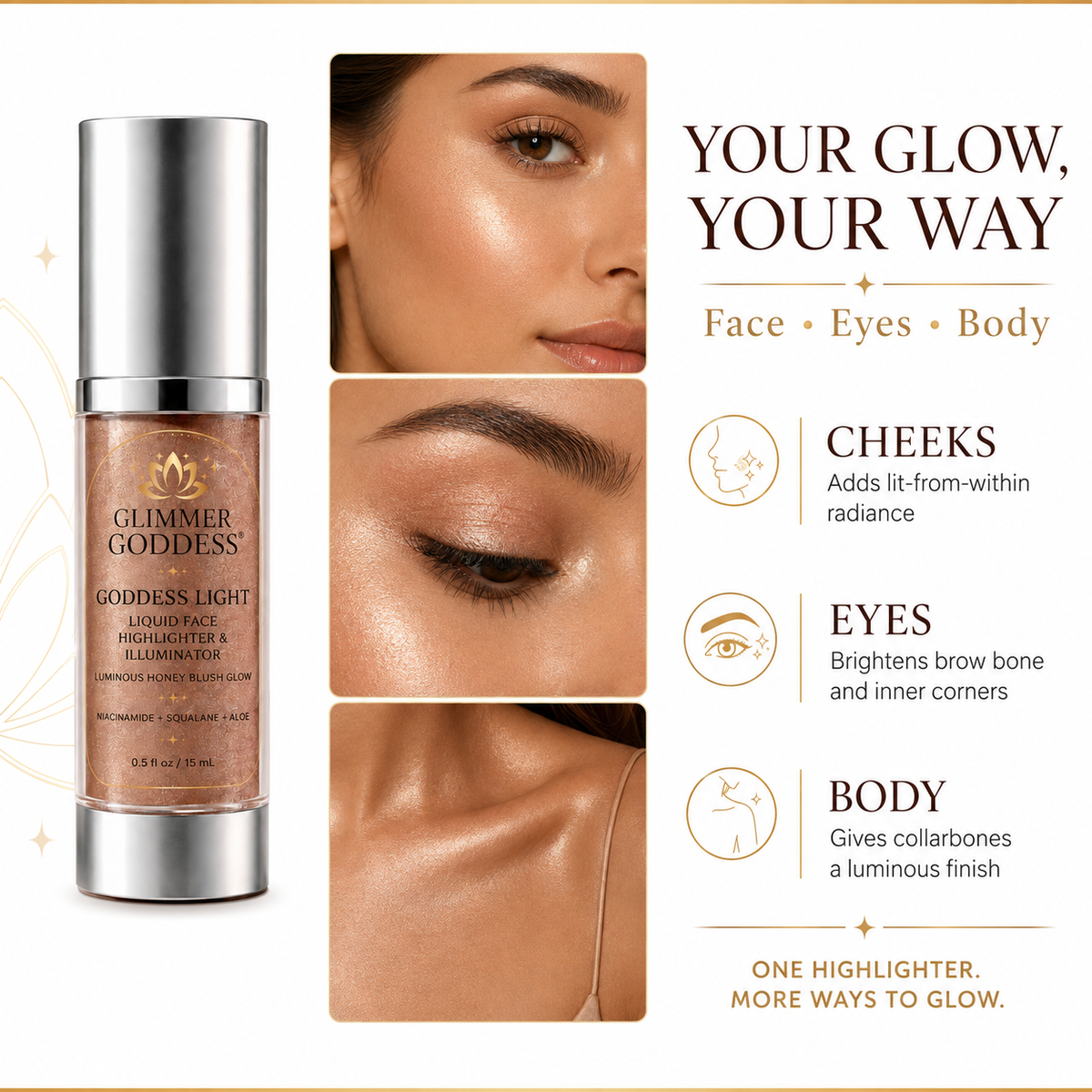 Goddess Light Liquid Face Highlighter & Illuminator - Trending Wellness Store