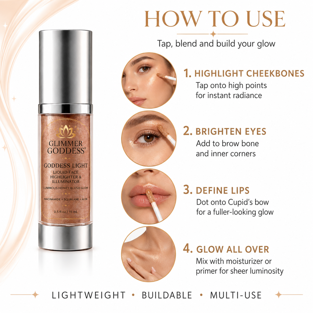 Goddess Light Liquid Face Highlighter & Illuminator - Trending Wellness Store