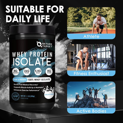 Grass-Fed Whey Isolate Protein Powder, 26g Protein/Serving, 1.1 LB - Trending Wellness Store