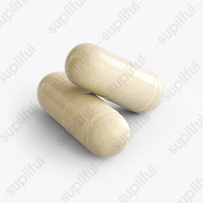 Two beige capsules on a white background with 'suplifull' branding.