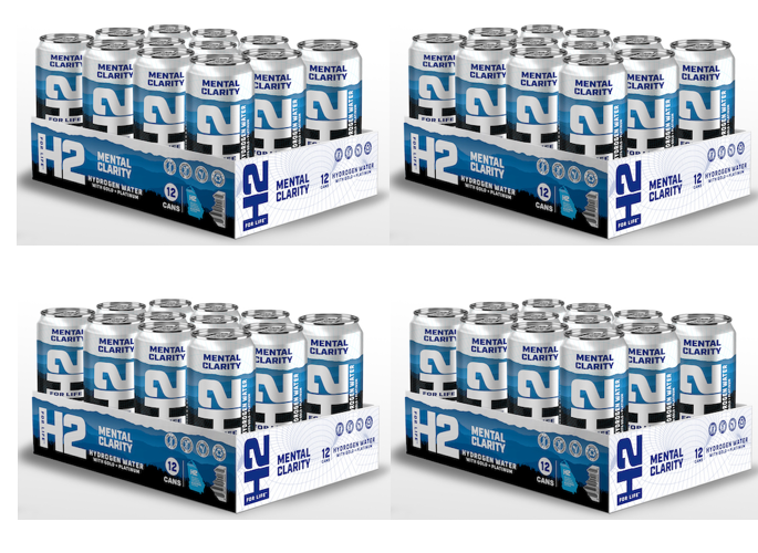 H2ForLife Hydrogen Water With H2+Gold+Platinum, 4 Cases of (12) 12 oz. Cans - Trending Wellness Store