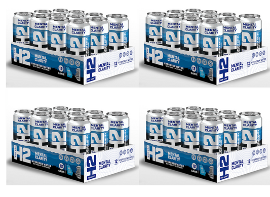 H2ForLife Hydrogen Water With H2+Gold+Platinum, 4 Cases of (12) 12 oz. Cans - Trending Wellness Store