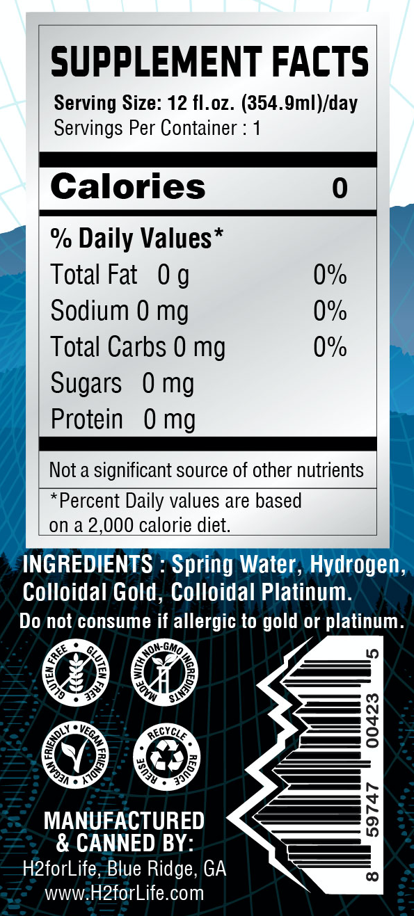 H2ForLife Hydrogen Water With H2+Gold+Platinum, 4 Cases of (12) 12 oz. Cans - Trending Wellness Store
