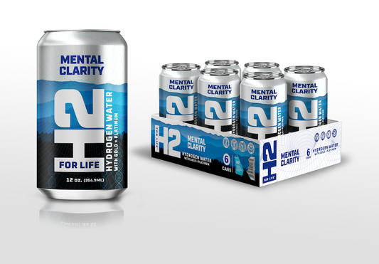 H2ForLife Mental Clarity Hydrogen Water With H2+Gold+Platinum, Case of (6) 12 oz. Cans - Trending Wellness Store