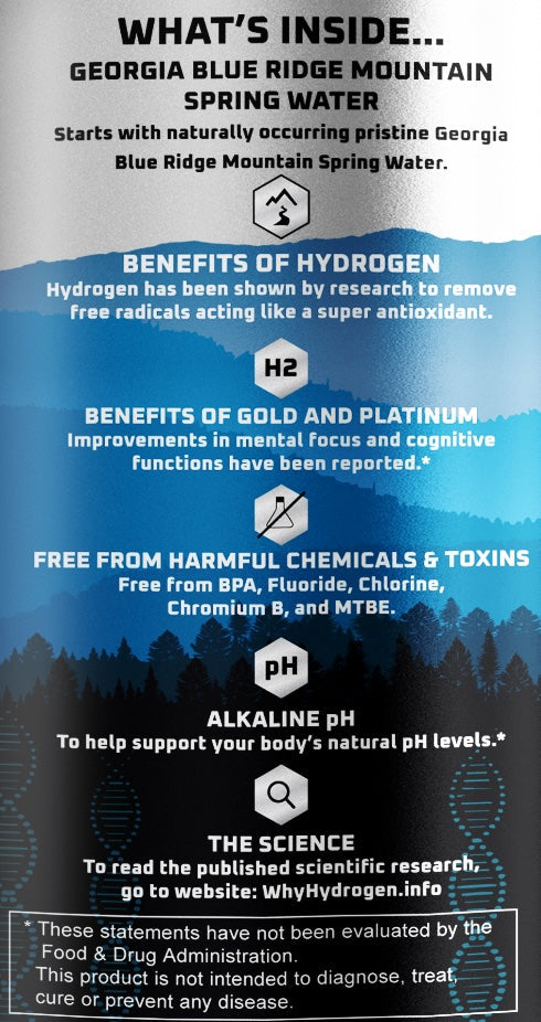 H2ForLife Mental Clarity Hydrogen Water With H2+Gold+Platinum, Case of (6) 12 oz. Cans - Trending Wellness Store