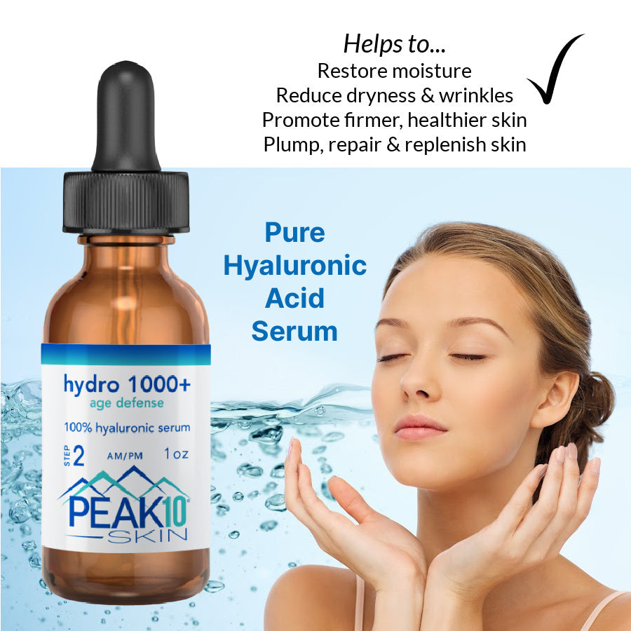 HYDRO 1000+ hyaluronic serum  age defense 1oz - Trending Wellness Store