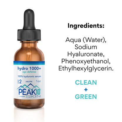 HYDRO 1000+ hyaluronic serum  age defense 1oz - Trending Wellness Store