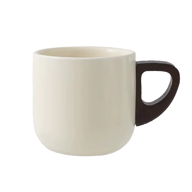 Handcrafted Ceramic Espresso Cup with Wooden Handle - Trending Wellness Store