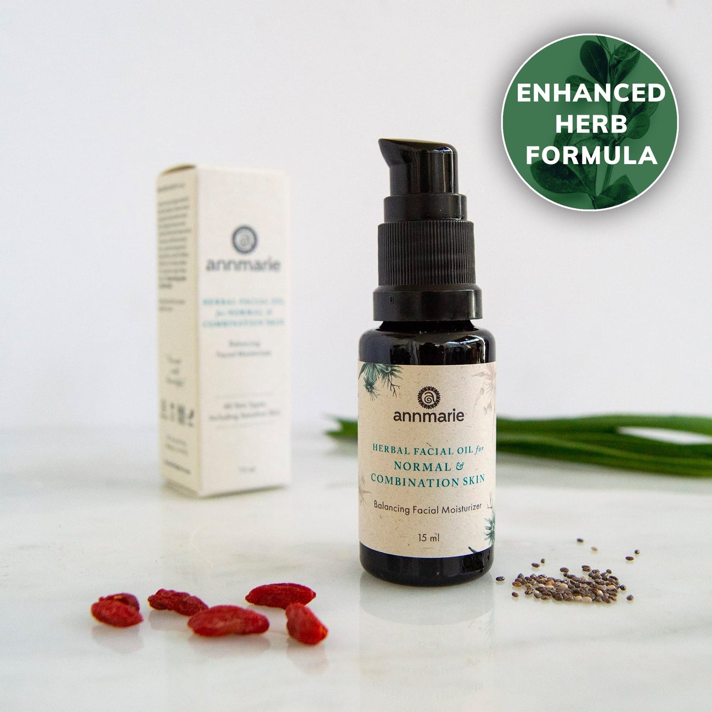 Herbal Facial Oil for Normal & Combination Skin (15ml)- Collective - Trending Wellness Store