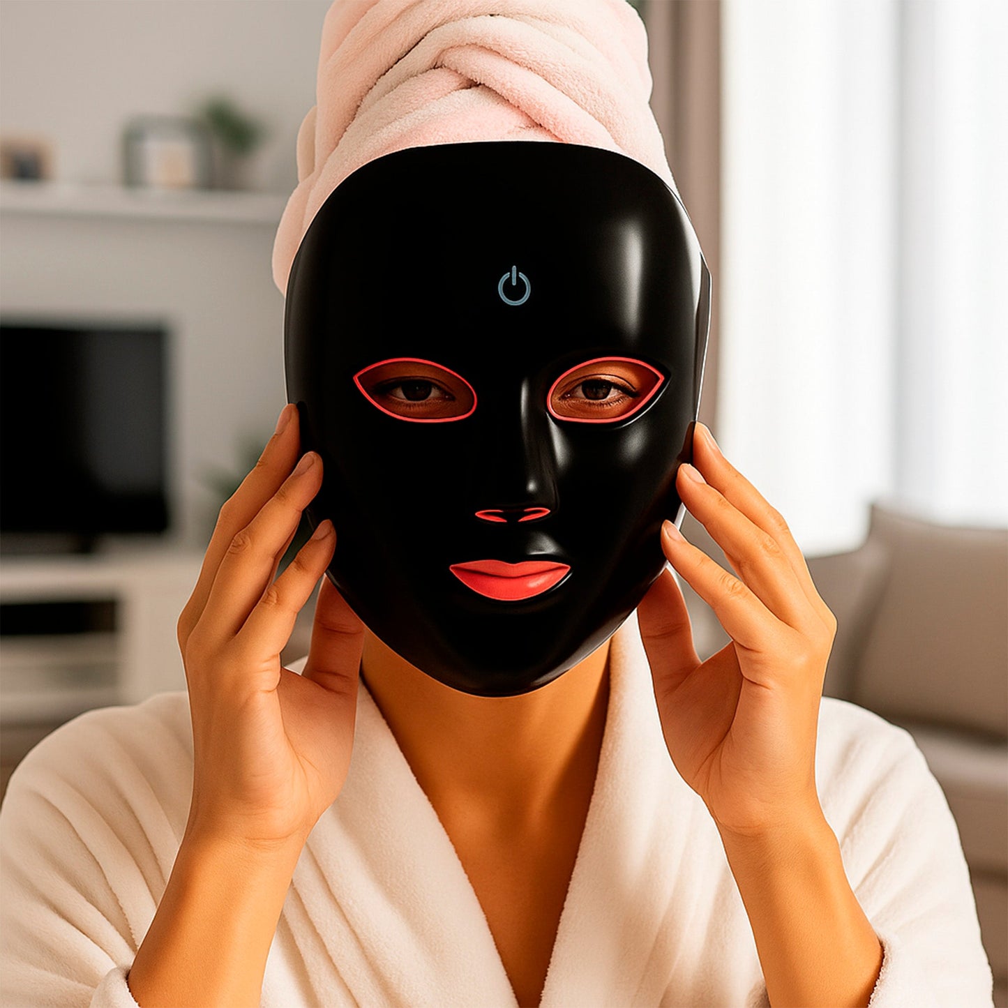 His & Hers Professional Glow at Home: 7-in-1 LED Light Therapy Face Mask - Trending Wellness Store