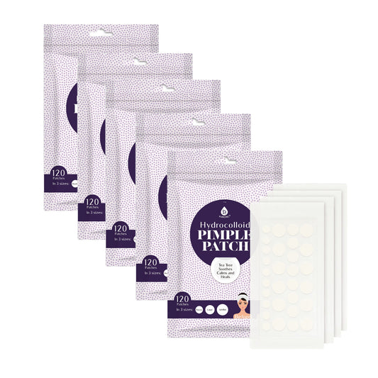 Hydrocolloid Pimple Patch, 120-Count, Multi Size Acne Solution 5 Pack - Trending Wellness Store