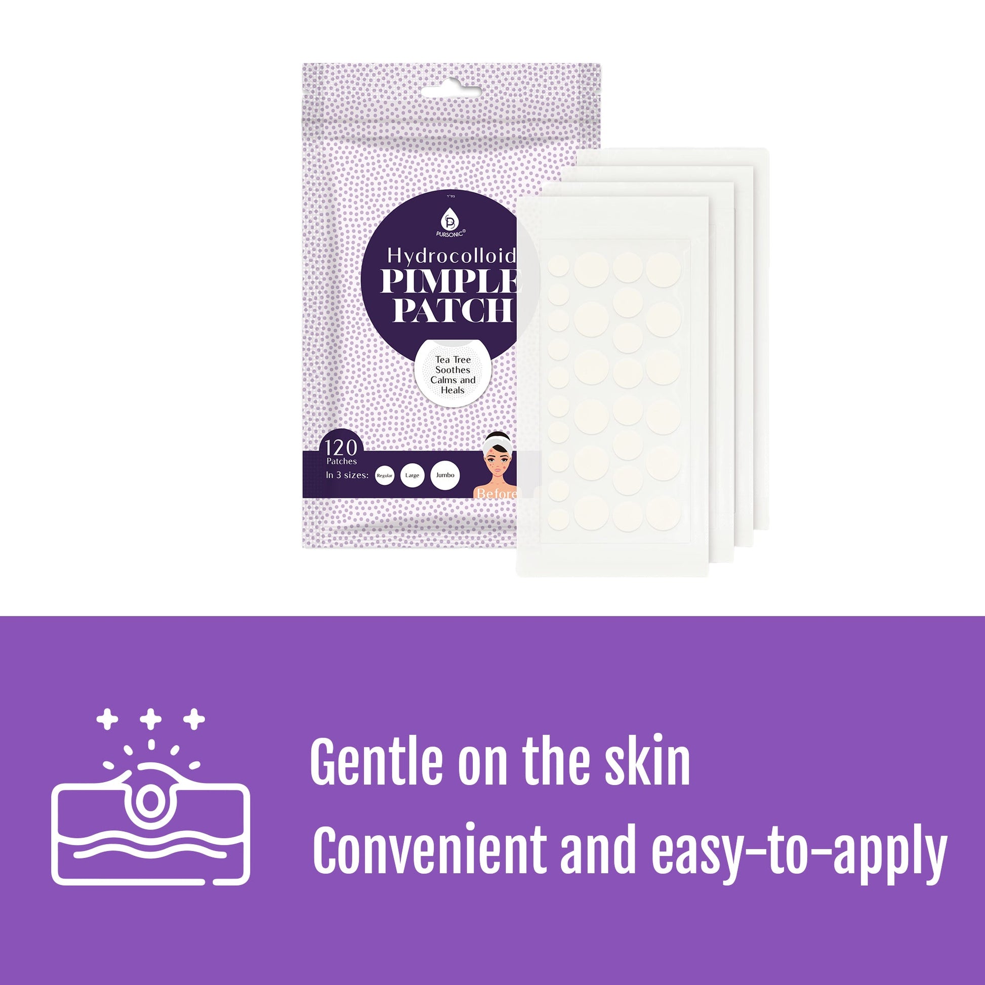 Hydrocolloid Pimple Patch, 120-Count, Multi Size Acne Solution 5 Pack - Trending Wellness Store