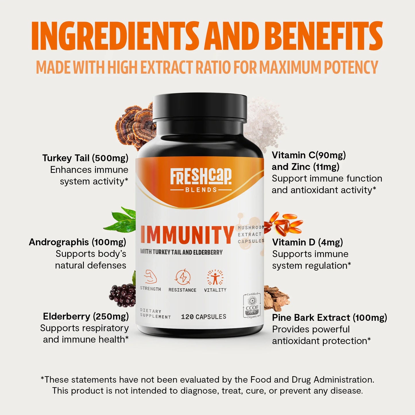 Immunity Blend Capsules, 120 count - Trending Wellness Store