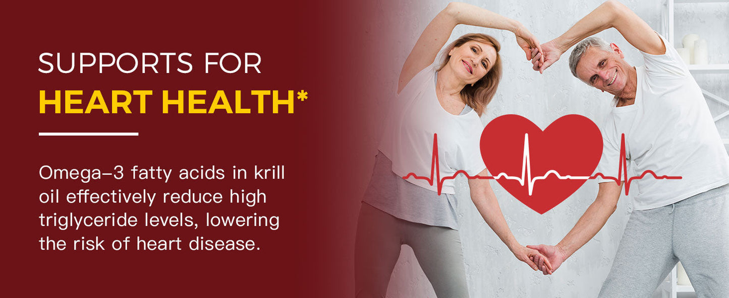 Krill Oil 2000mg with Omega-3 + Astaxanthin, 60-Day Supply - Trending Wellness Store