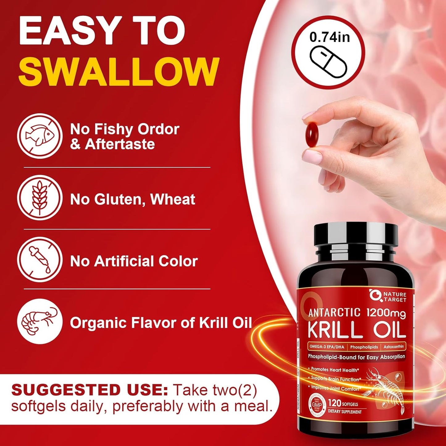 Krill Oil with Omega-3 EPA & DHA, 120 Softgels - Trending Wellness Store