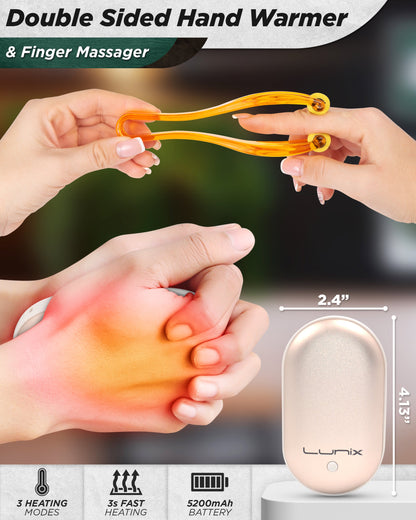 LX7 LCD Touchscreen Hand Massager, Heated Air Compression, Lunar White - Trending Wellness Store