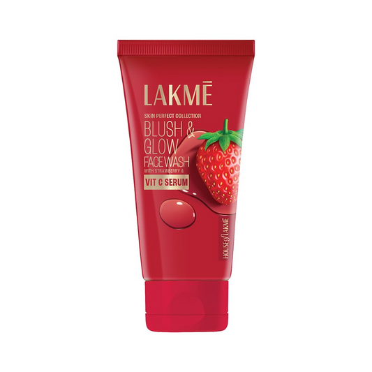 Lakme Blush & Glow Strawberry Freshness Gel Face Wash With Vitamin C Serum - Trending Wellness Store