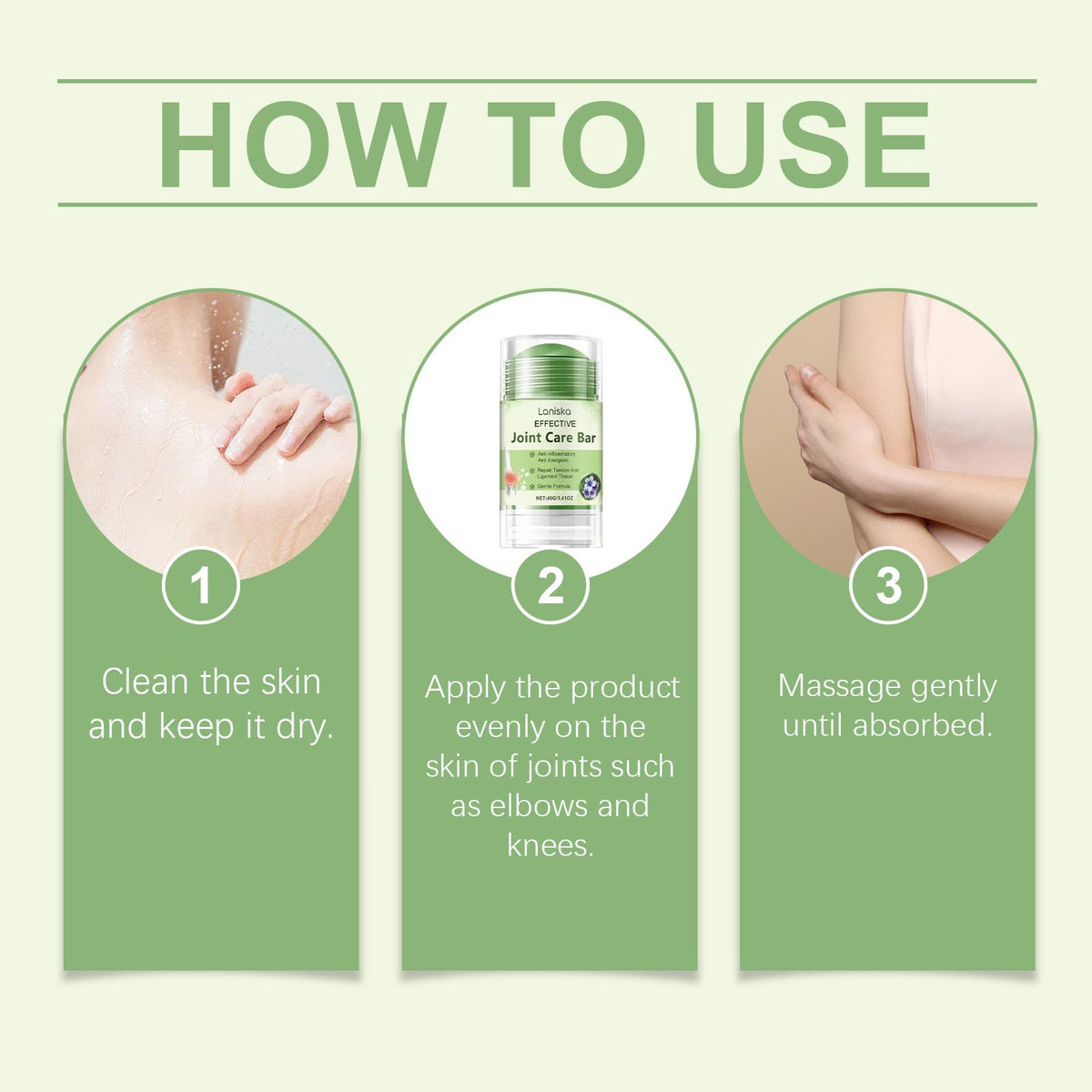 Laniska Joint Care Stick Gently Nourishes Knees And Soothes Shoulder And Back Discomfort With Daily Portable Application