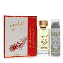Lattafa Mahasin Crystal Eau De Parfum Spray with 1.7 oz Deodorant Spray By Lattafa - Trending Wellness Store