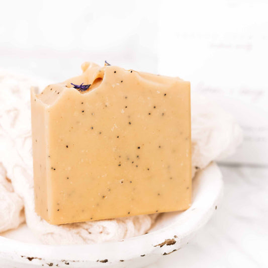 Lemon + Honey + Poppy Seed Handmade Tallow and Goat Milk Soap Bar - Trending Wellness Store