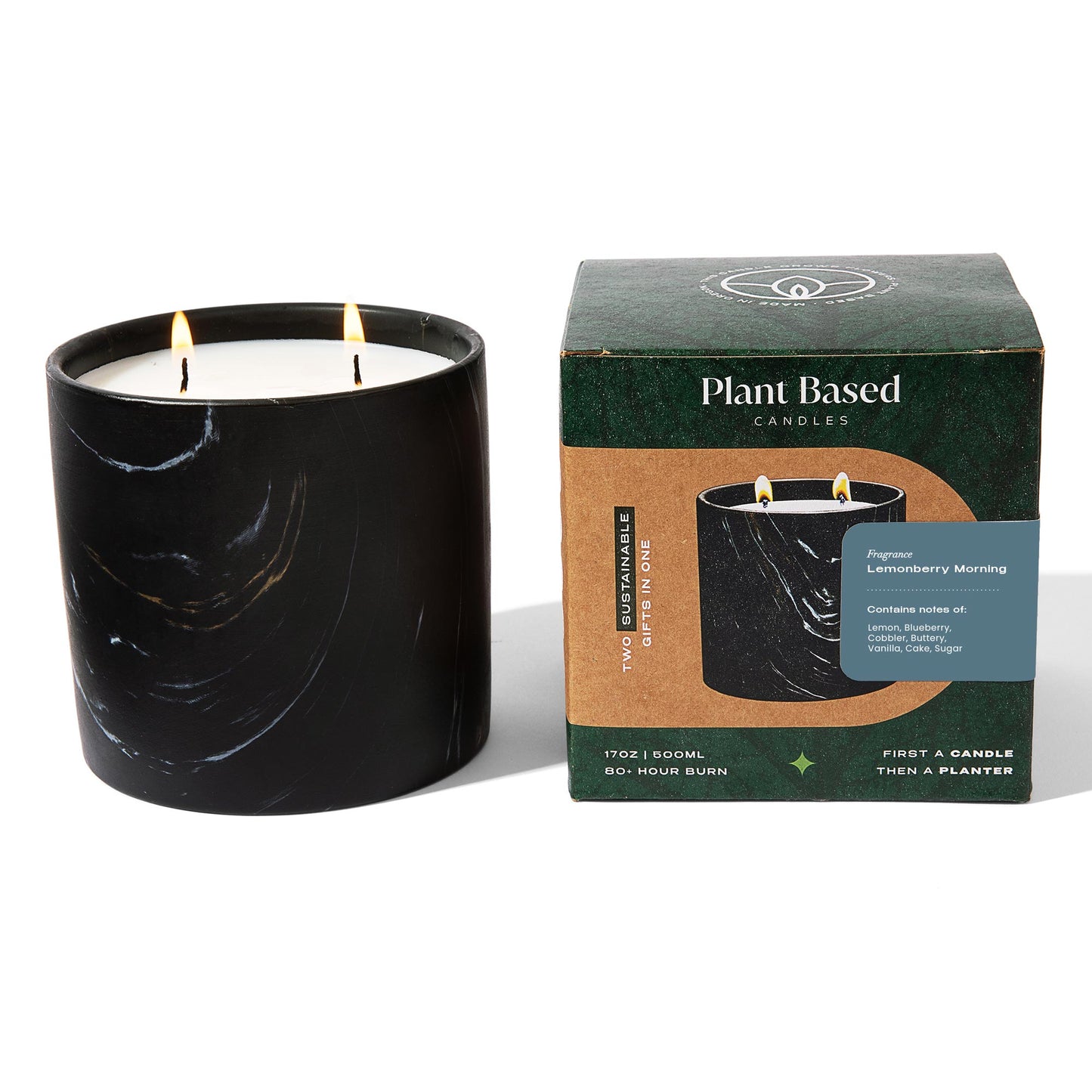 Lemonberry Morning Black Marquina Candle 17oz - Trending Wellness Store