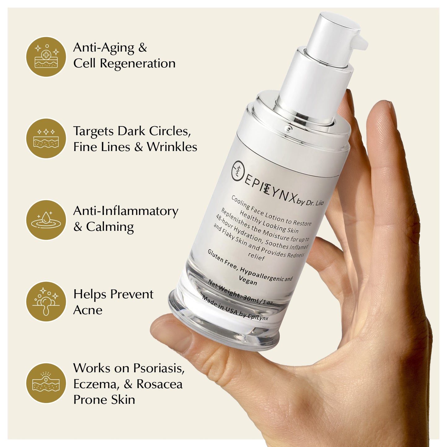 Lightweight Face Moisturizer for Sensitive & Dry Skin – Calming & Hydrating - Trending Wellness Store