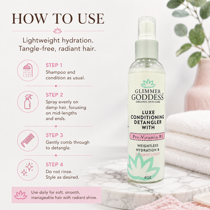 Luxe Conditioning Detangler with Pro-Vitamin B5 – Weightless Hydration & Radiant Shine - Trending Wellness Store