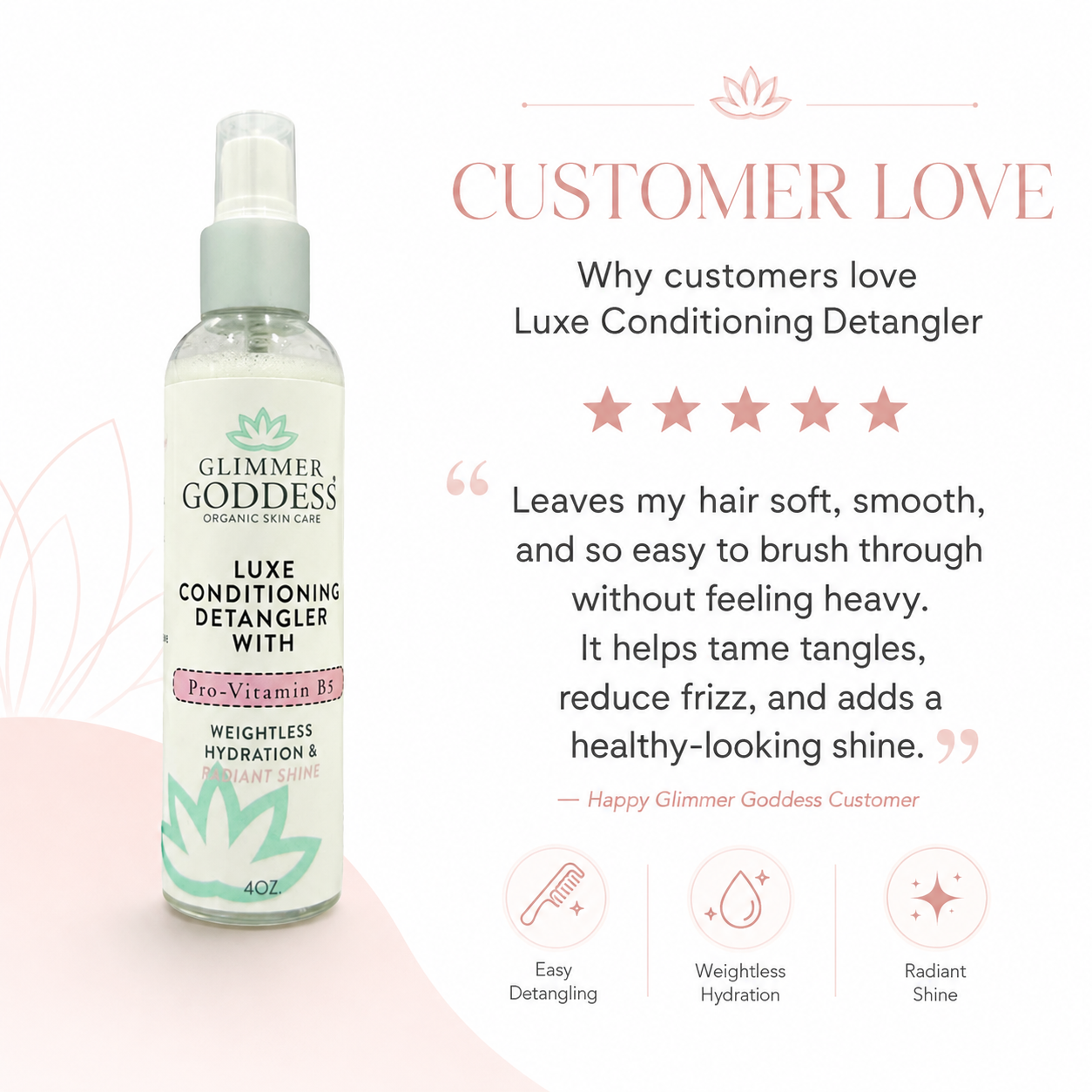 Luxe Conditioning Detangler with Pro-Vitamin B5 – Weightless Hydration & Radiant Shine - Trending Wellness Store