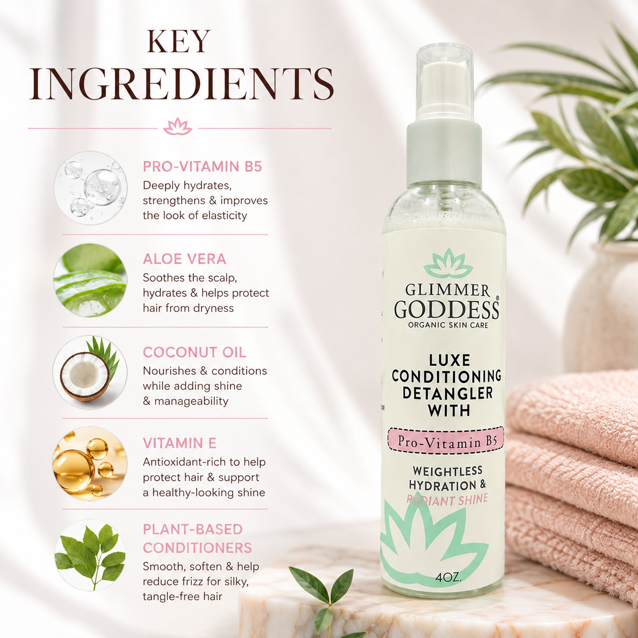 Luxe Conditioning Detangler with Pro-Vitamin B5 – Weightless Hydration & Radiant Shine - Trending Wellness Store