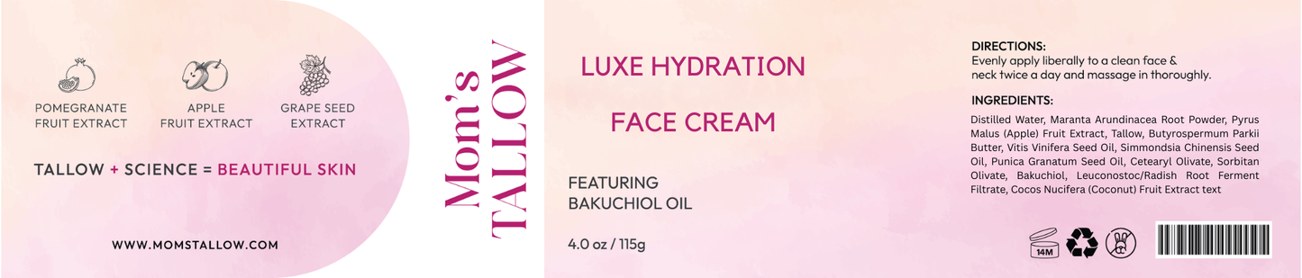 Luxe Hydration Tallow Face Cream (Old Version-New updated formula) - Trending Wellness Store