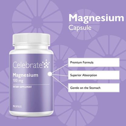 Magnesium, 100 mg Capsule - Trending Wellness Store