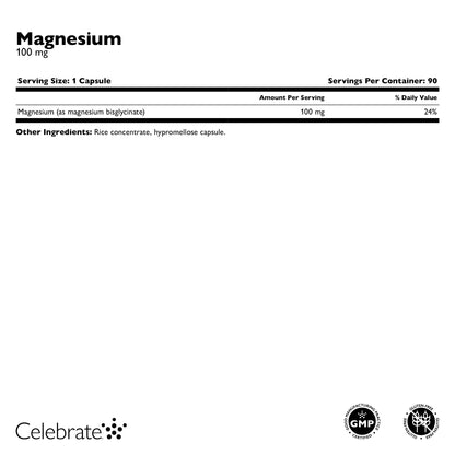 Magnesium, 100 mg Capsule - Trending Wellness Store