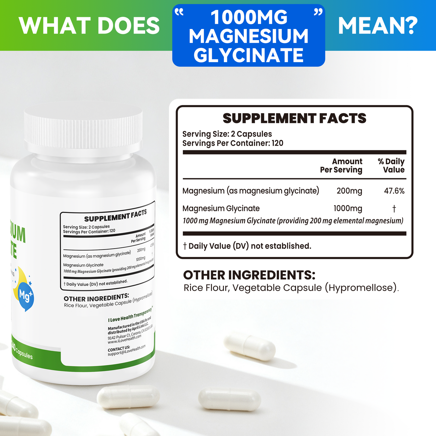 Magnesium Glycinate  – 240 Capsules – High Absorption Magnesium Supplement  – Gentle on Stomach – Made in USA - Trending Wellness Store