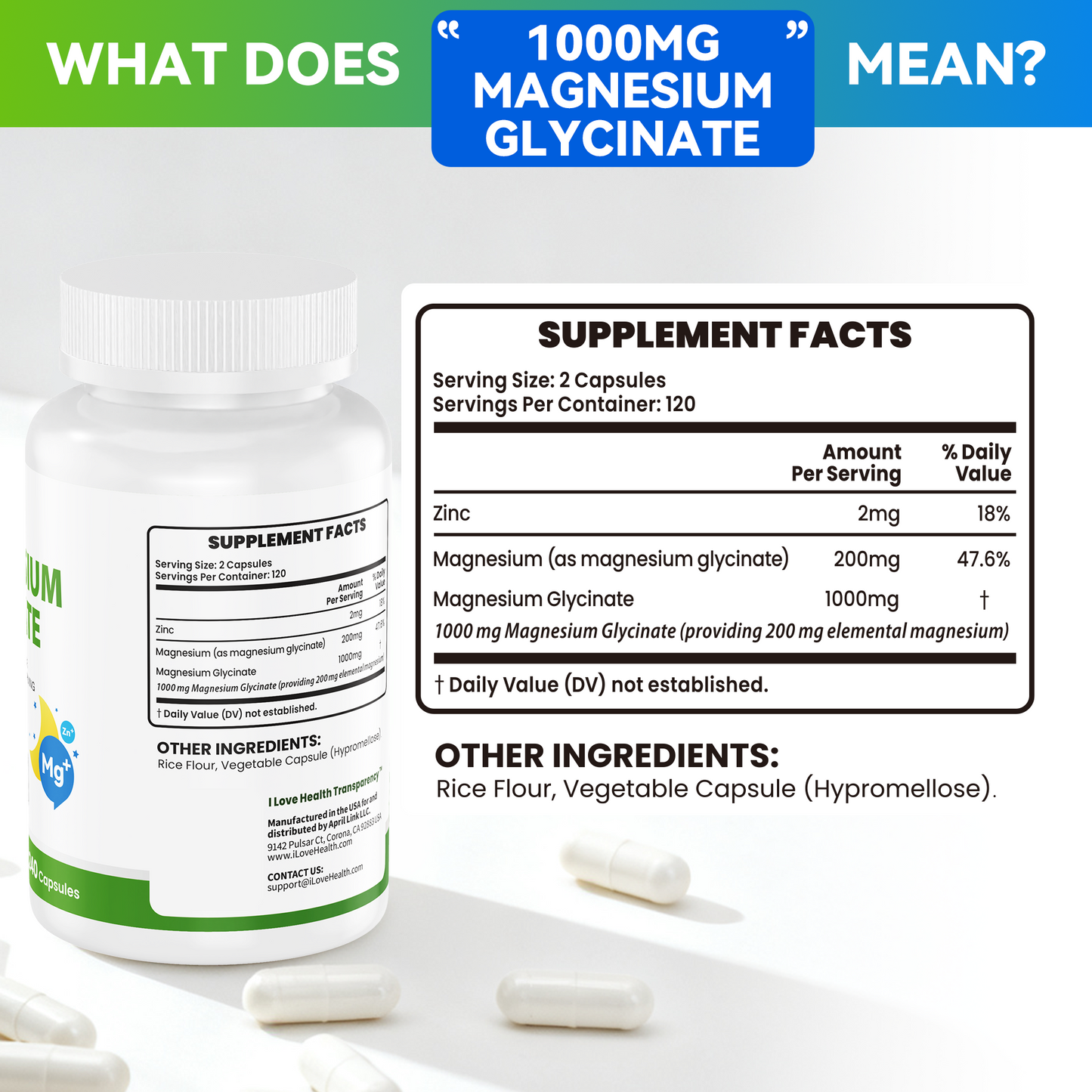Magnesium Glycinate  – 240 Capsules – High Absorption Magnesium Supplement  – Gentle on Stomach – Made in USA - Trending Wellness Store