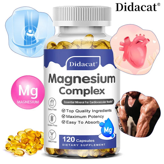 Magnesium Glycinate 500 Mg, Supports Heart, Brain and Bone Health, Antioxidant, Boosts Immunity, Fights Fatigue, Stress - Trending Wellness Store
