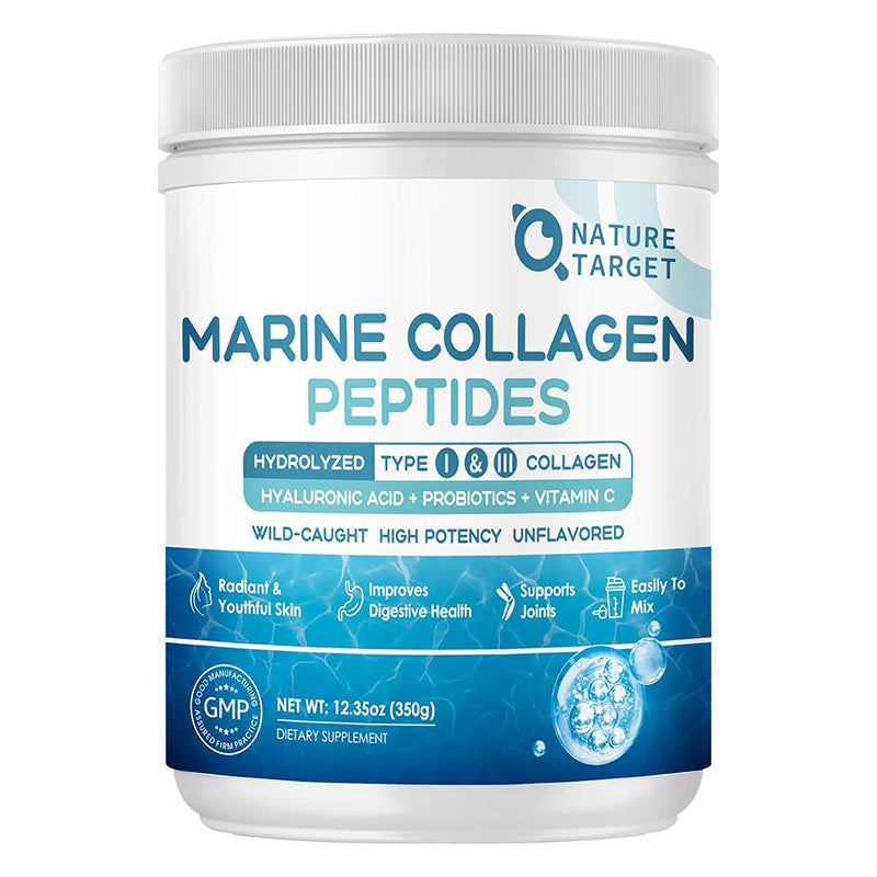 Marine Collagen Peptides Powder, 10 Billion CFUs, 12.35 OZ - Trending Wellness Store