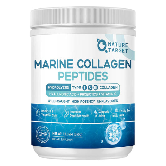 Marine Collagen Peptides Powder, 10 Billion CFUs, 12.35 OZ - Trending Wellness Store
