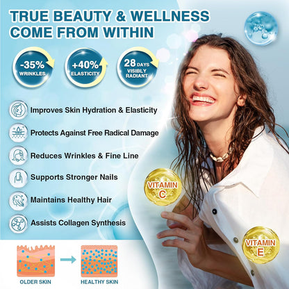 Marine Collagen Peptides Powder, 10 Billion CFUs, 12.35 OZ - Trending Wellness Store